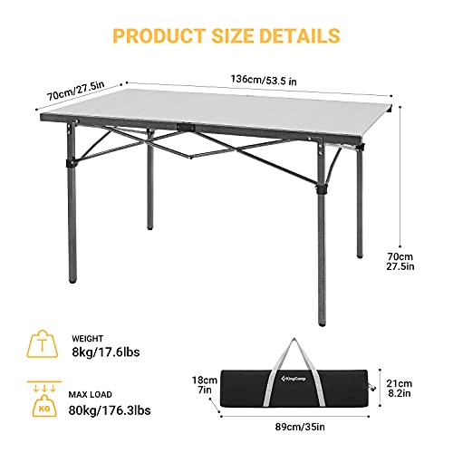 Folding Camping Table Aluminum Roll Up Portable Picnic Table Q486920