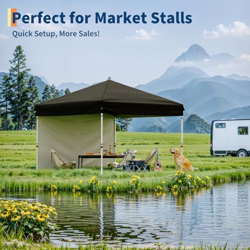 Pop Up Canopy Tent with Roller Bag, Adjustable Height U660