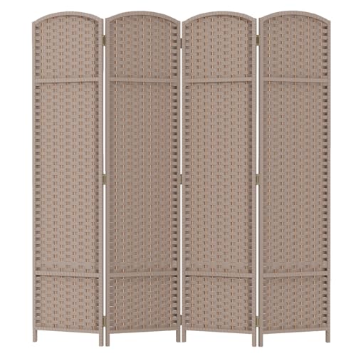4 Panel Room Divider Screen 5.6 Ft Tall Folding Privacy Partition H959002