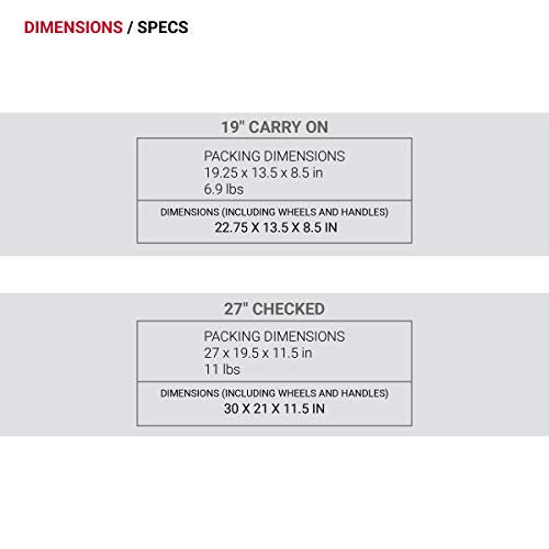 Expandable Hardside Luggage with Spinner Wheels and TSA Lock, Carry-On 19-Inch X51908