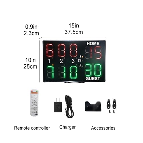 LED Scoreboard with Remote for Tennis, Badminton, Volleyball A686941