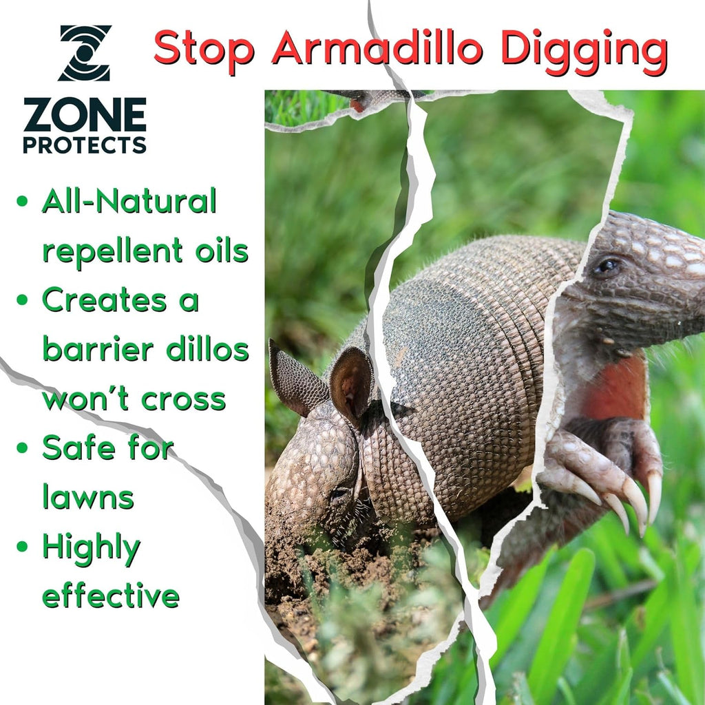 Armadillo Repellent Spray for Yard, Gardens and Flower Beds D162
