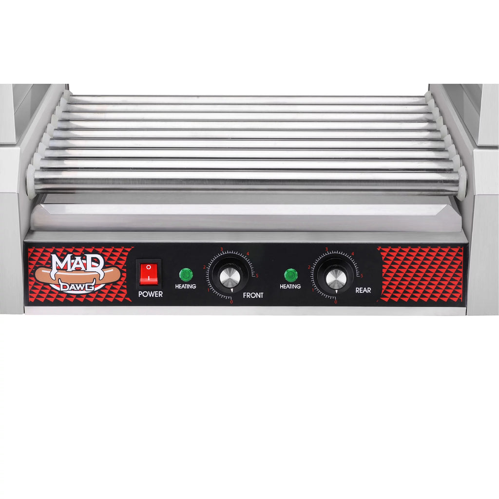 Commercial 24 Hot Dog 9 Roller Grilling Machine - 1800W Stainless Steel M954