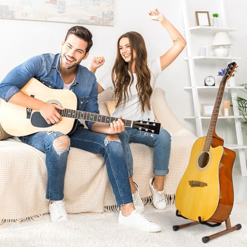 Wood Guitar Stand Foldable for Acoustic Electric Bass V5101