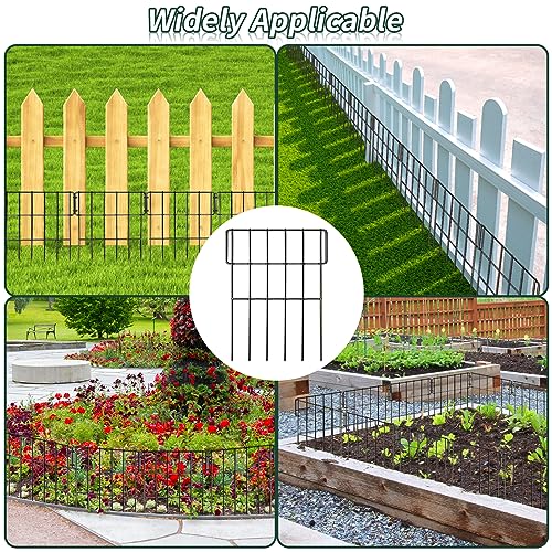 Animal Barrier Fence, No Dig Garden Decorative Fence, Rustproof Metal, 27ft x 17in A77631