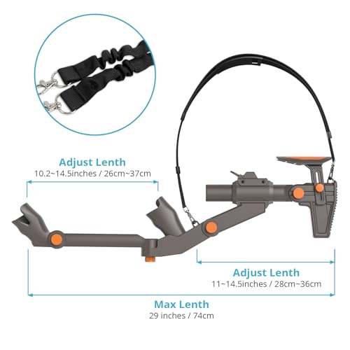 VR Gunstock for Quest 2 3 3S Pro – Adjustable FPS Controller Accessories with Magnetic Attachment N174248