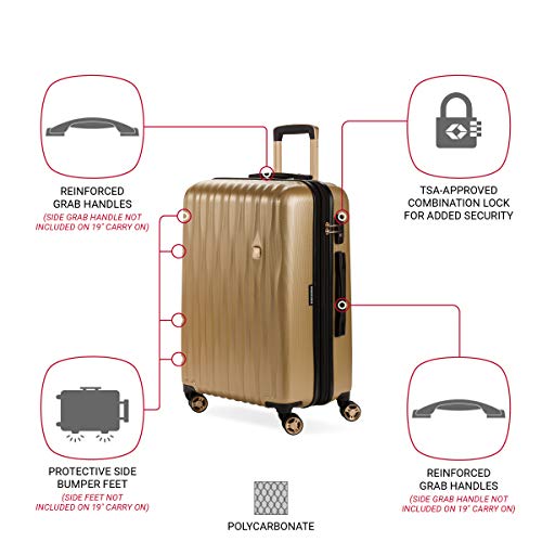Expandable Hardside Luggage with Spinner Wheels and TSA Lock, Carry-On 19-Inch X51908