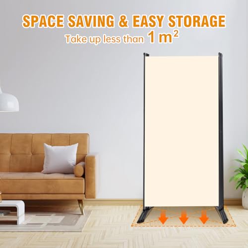 Room Divider Screen 3 Panel Folding Partition with Metal Frame, Grey N348