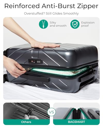 Carry On Luggage 22x14x9 with TSA Lock, Hardside Spinner Suitcase 20 Inch J7440