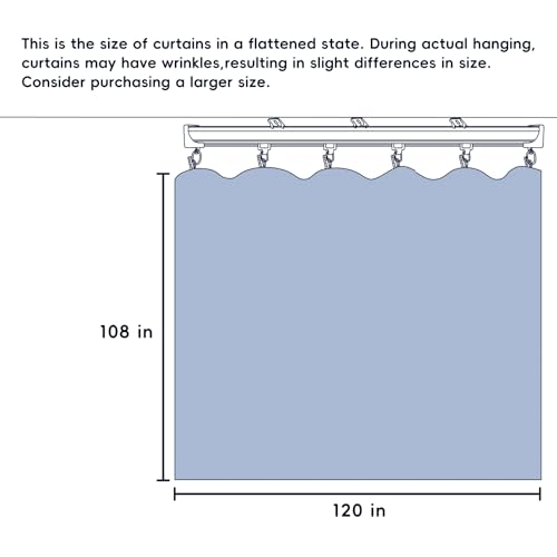 Room Divider Curtain Track Set, Blackout Panel, 8.3ft Wide A844312