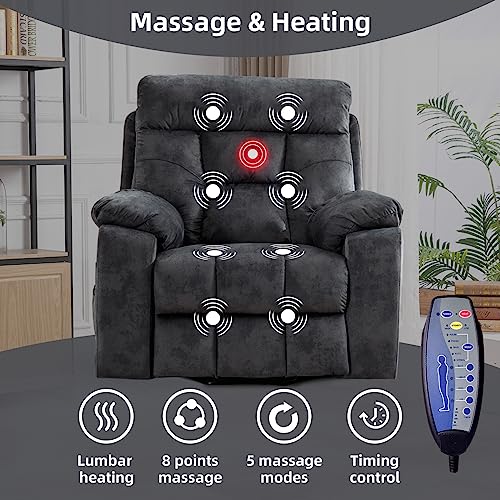 Large Power Lift Recliner Chair with Massage and Heat for Elderly Big and Tall People W6159