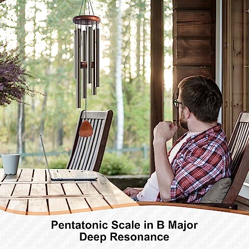 Large Aluminium Wind Chimes 37 Inches for Outdoor Garden Patio Decor T236054