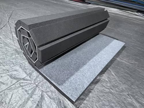Indoor Gymnastics Track Mat with Grippy Carpet Top for Fitness and MMA T741941