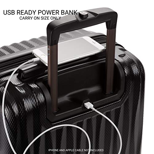 Expandable Hardside Luggage with Spinner Wheels and TSA Lock, Carry-On 19-Inch X51908