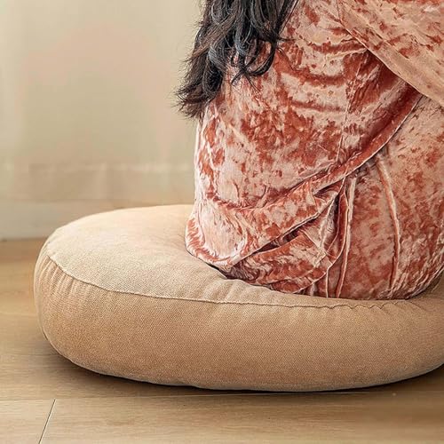 Meditation Floor Pillow Set of 2 Large Round Cushions for Living Room Yoga C73699