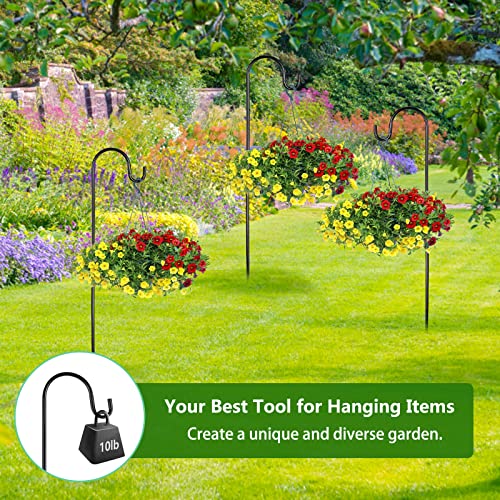 Outdoor Garden Shepherds Hooks 35 Inch Metal Stakes for Solar Lights T987