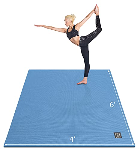 Large Yoga Mat 6x4 ft Extra Thick Non-Slip for Home Workout Pilates S1451