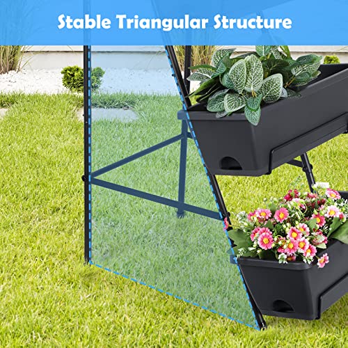 Raised Garden Bed 4 Tier Vertical Planter with Legs H80745