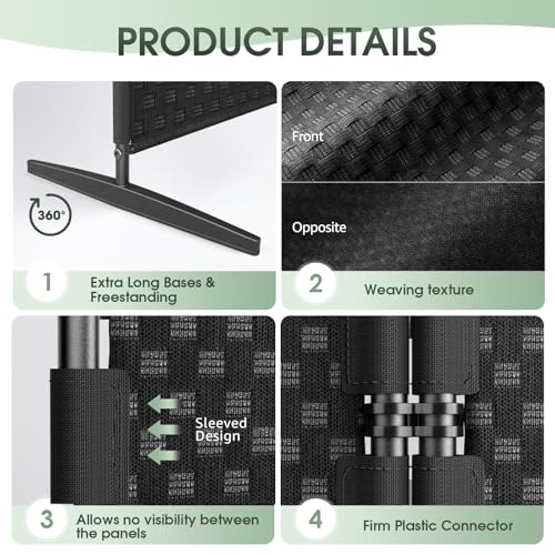 2 Panel Room Divider - Folding Privacy Screen for Indoor Separation V2920