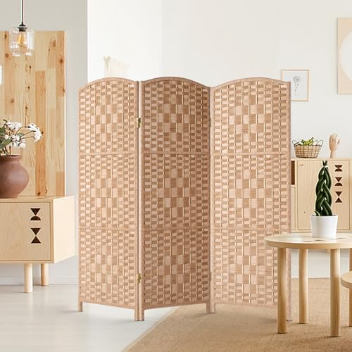 3 Panel Folding Room Divider, Dark Mocha Privacy Screen K453