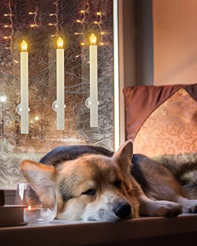 Flameless Taper Candles with Timer and Remote, LED Flickering for Home Decor M875