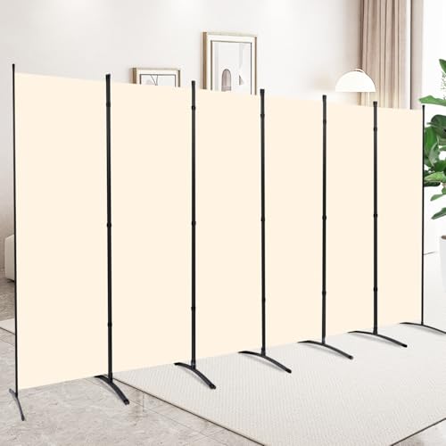 Room Divider Screen 3 Panel Folding Partition with Metal Frame, Grey N348