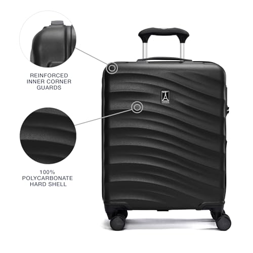 Hardside Expandable Carry-On Luggage with 8 Spinner Wheels and TSA Lock Q7052