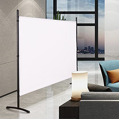4 Panel Folding Room Divider Privacy Screen with Steel Frame F2996