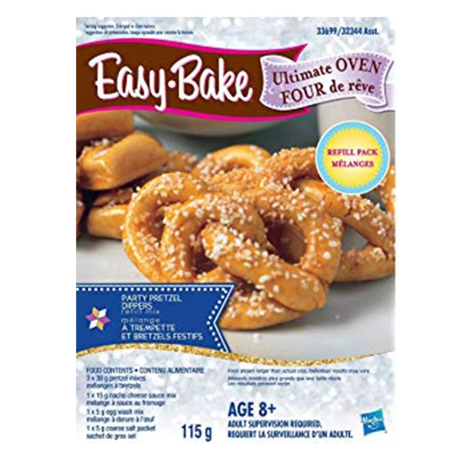 Easy Bake Oven Star Edition with Chocolate Chip, Pink Sugar, Red Velvet Cupcakes, Party Pretzel Refills and Mini Whisk J212654