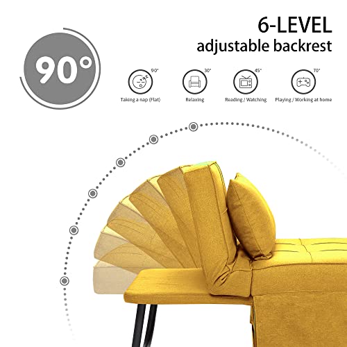 Folding Sofa Bed with Adjustable Backrest, Dark Grey Q8430