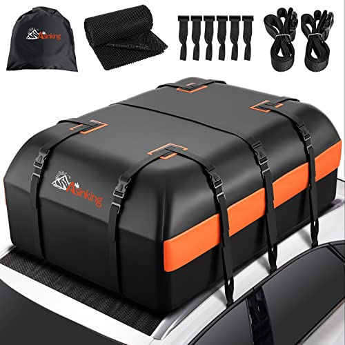 Car Rooftop Cargo Carrier - 21 Cubic Feet, Waterproof Heavy Duty Roof Bag with Anti-Slip Mat V160