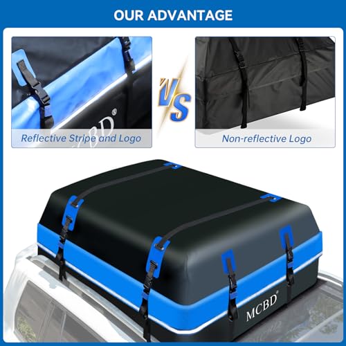 Soft-Shell Waterproof Rooftop Cargo Carrier, 21 Cubic Feet, with Straps and Storage Bag I12135