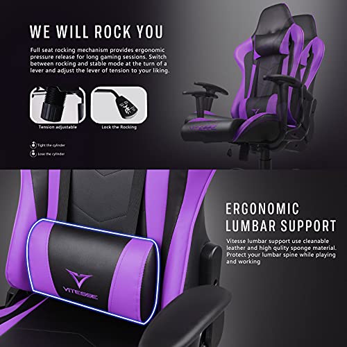 Gaming Chair High Back Ergonomic Racing Desk with Lumbar Support and Headrest C983