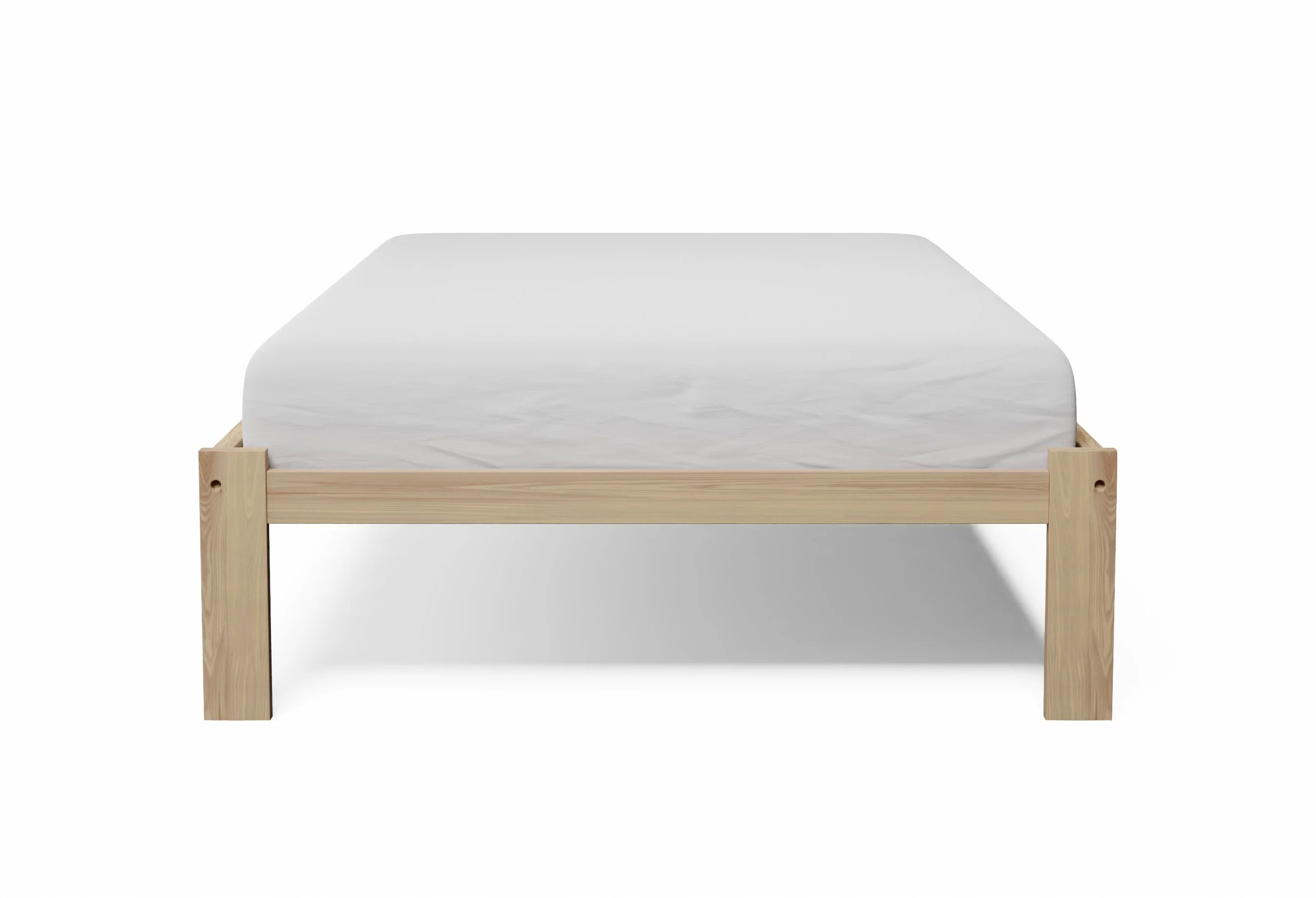 Twin Size Solid Pine Wood Platform Bed R403540
