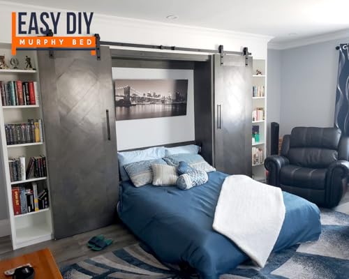Queen Size DIY Murphy Bed Hardware Kit - Vertical Wall Bed with Pull Down Mechanism C9139