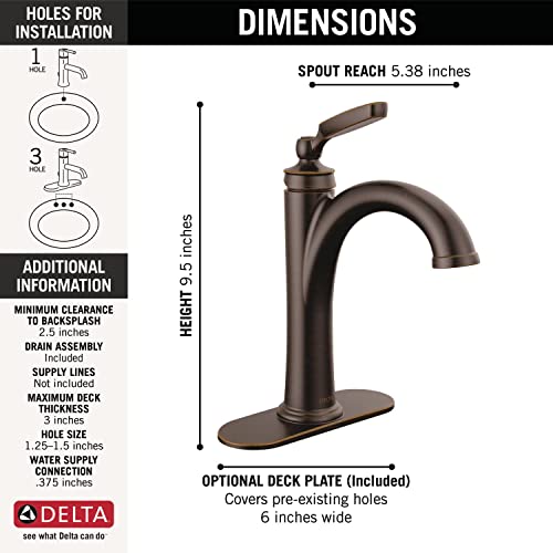 Brushed Nickel Bathroom Faucet with Pop-Up Drain O43980