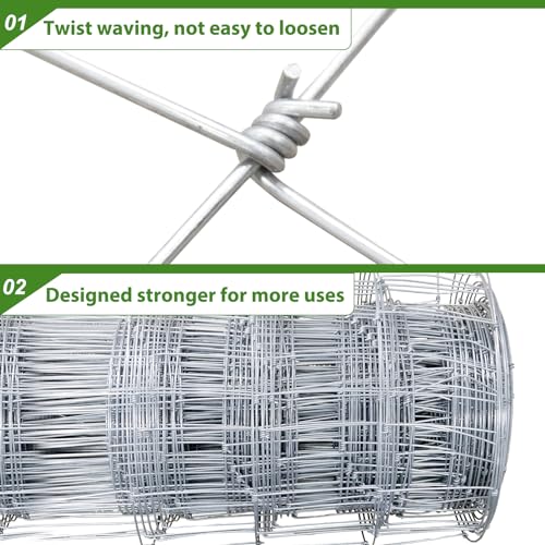 Farm Wire Fencing 4×164ft Galvanized Cattle Panel for Livestock A993945