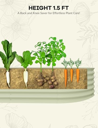 Galvanized Raised Garden Bed for Vegetables, Fruits and Flowers V33720