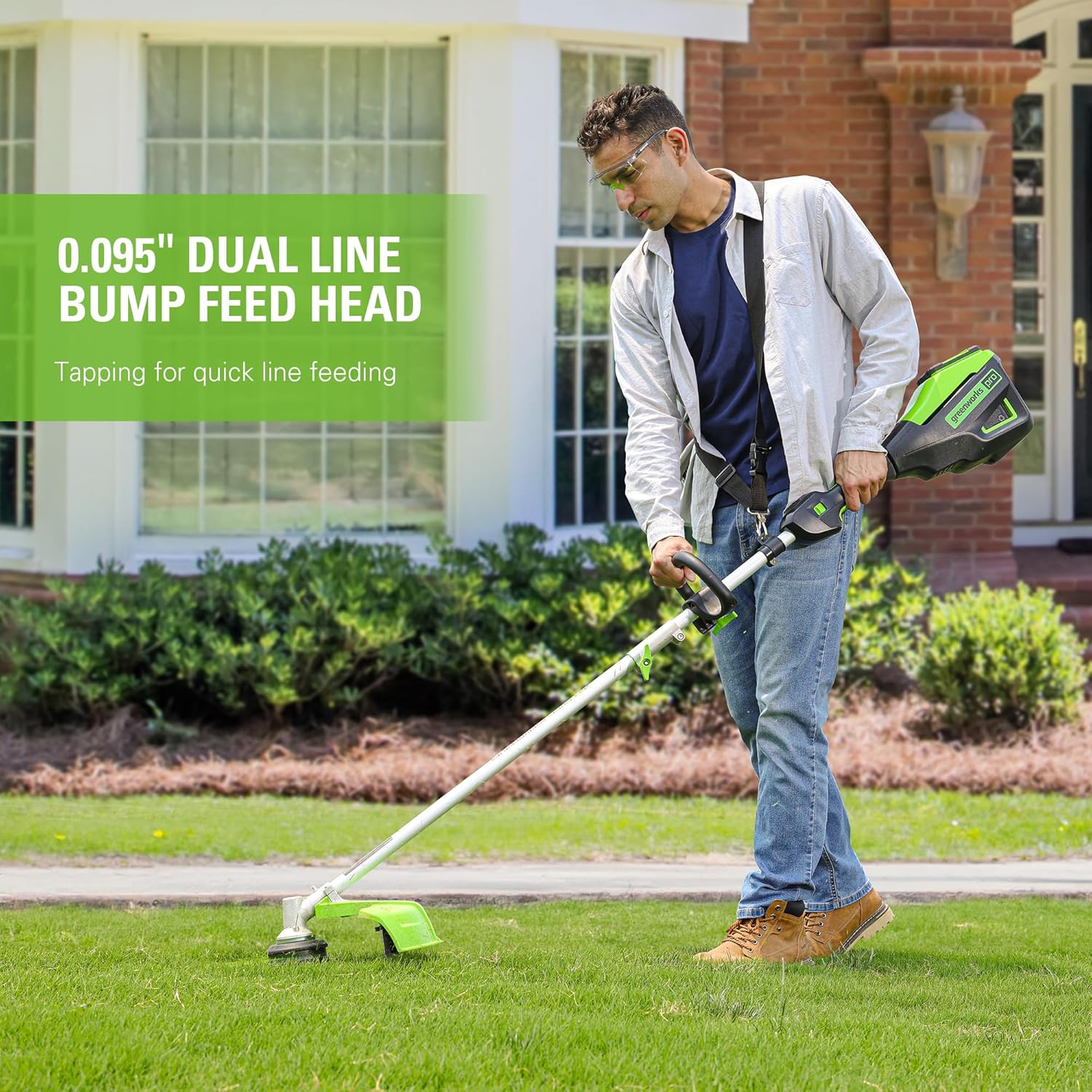80V 16-Inch Brushless String Trimmer with Battery and Charger A9053