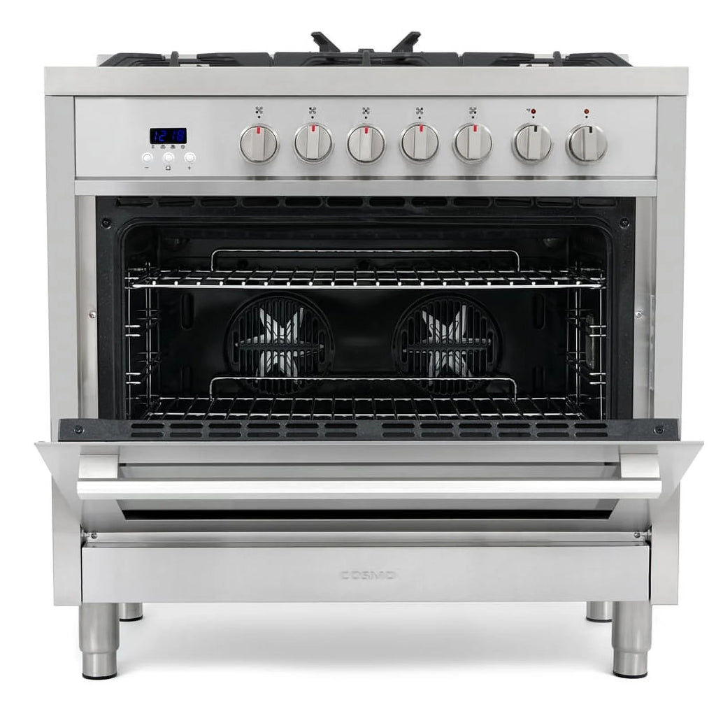 36 in. Stainless Steel Dual Fuel Range with Convection Oven X8693