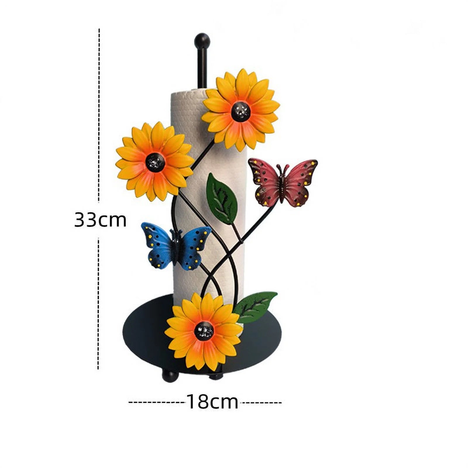 Painted Butterfly Vertical Paper Towel Rack for Kitchen Living Room X998157