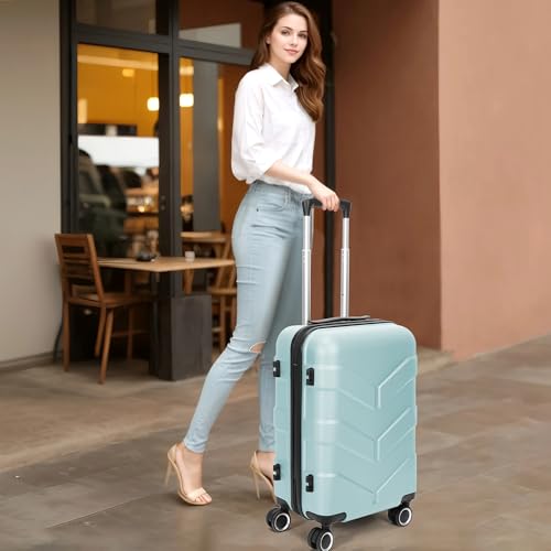 Hardside Carry-On Luggage 22x14x9 with Spinner Wheels G556