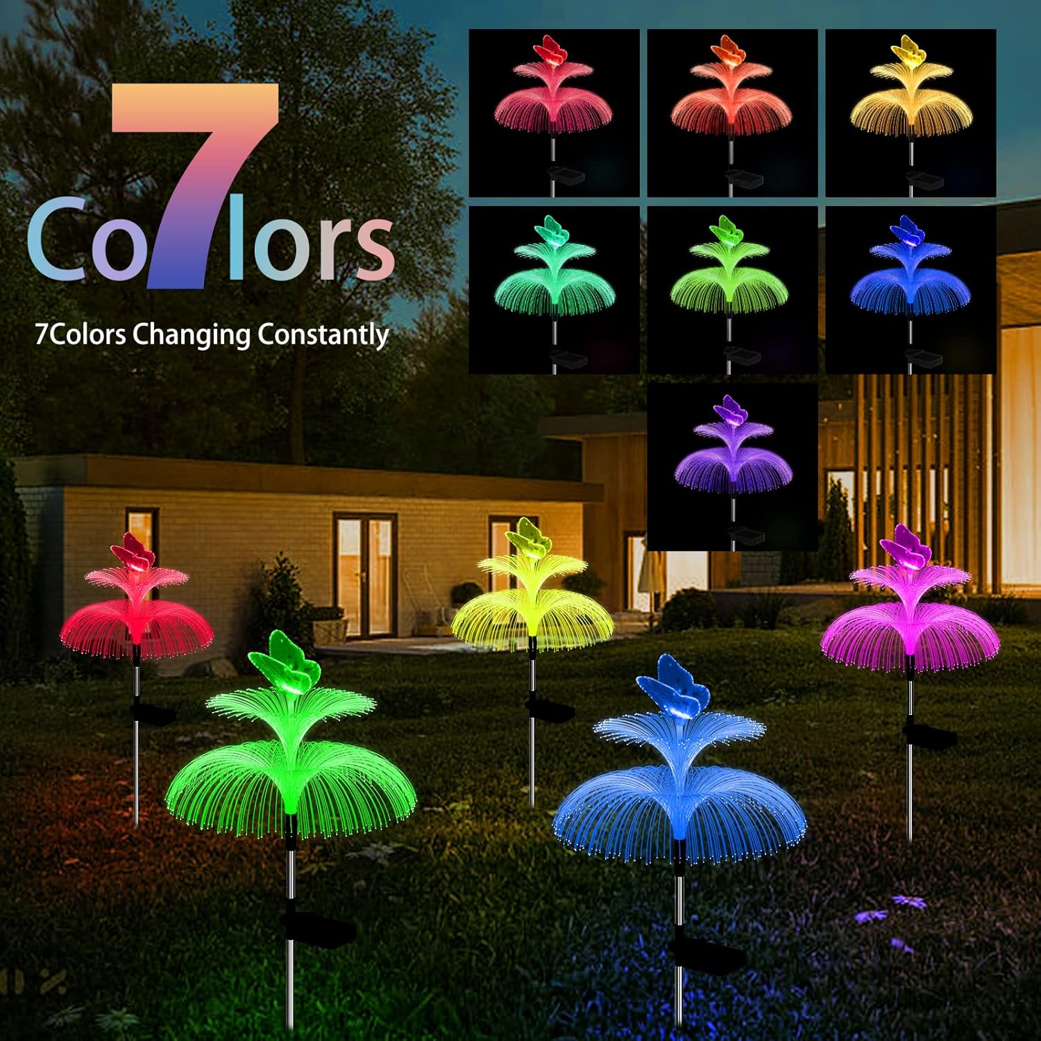 Solar Garden Lights Waterproof Outdoor Decorative, 3 Pack U571