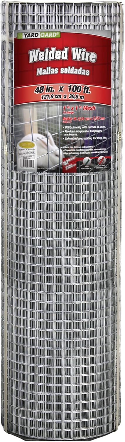 YARDGARD 309315A Welded Wire, 48" by 100 Foot, Color - Galvanized