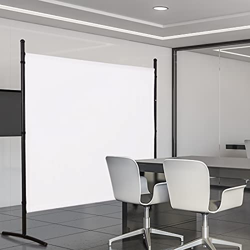 4 Panel Folding Room Divider Privacy Screen with Steel Frame F2996