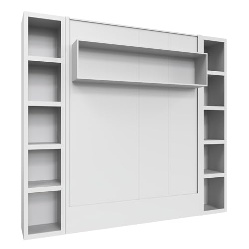 Queen Murphy Wall Bed with Two Bookshelves Z468