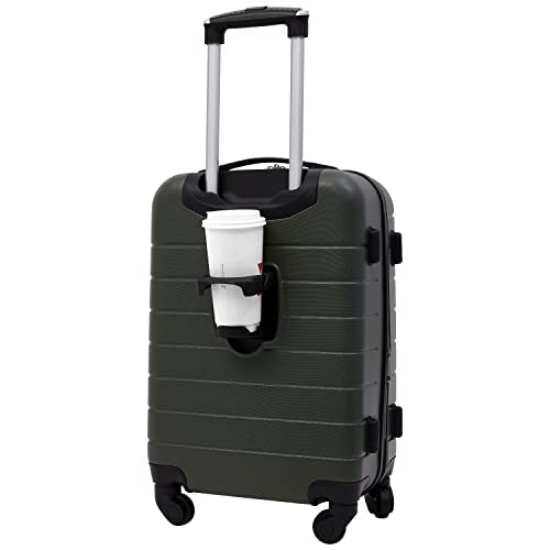Smart Luggage Set with Cup Holder and USB Port, 20-Inch Carry-On D90568