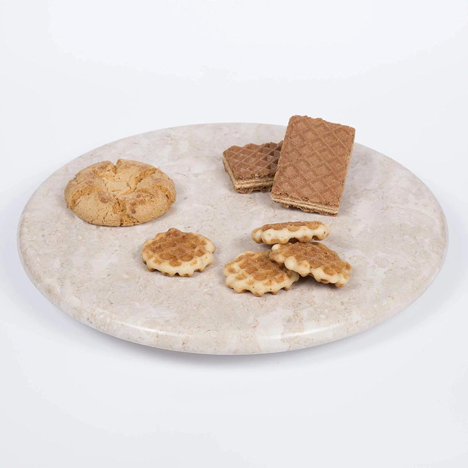 Natural Champagne Marble Lazy Susan Serving Board I402