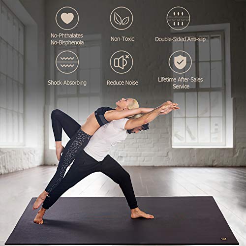 Large Yoga Mat 6x4 ft Extra Thick Non-Slip for Home Workout Pilates S1451