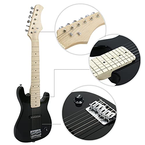 Electric Guitar Starter Kit for Kids with 5W Amplifier, Black F2968